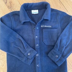 Columbia Kids Navy Button Down Fleece Shirt • Size XXS (4/5) • GUC